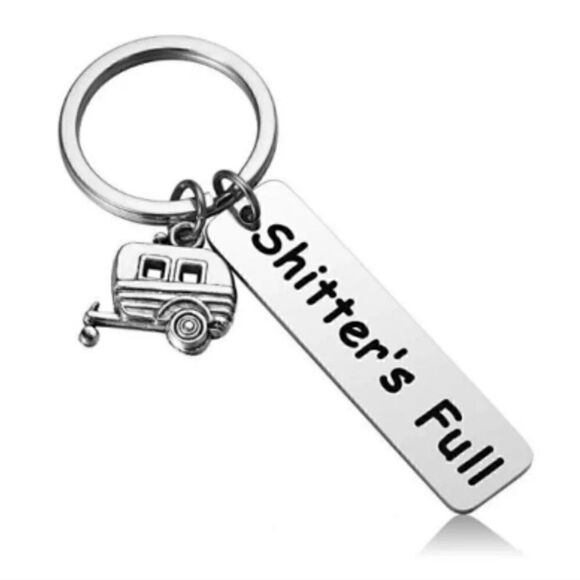 Funny Happy Camper RV Key Chain - Picture 1 of 6
